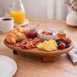 Tabla Triangular de Caoba para Servir Alimentos Color Café