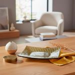 Plato Base Decorativo Cuadrado 30 x 30 cm Dorado