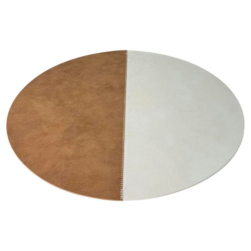 Individual para Mesa Redondo 38 cm Café y Gris