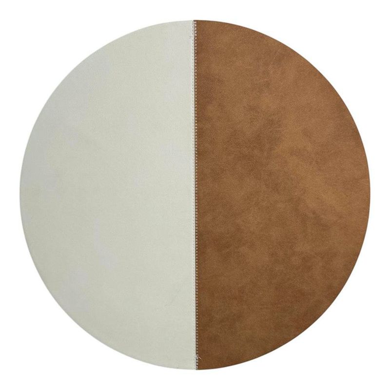 Individual para Mesa Redondo 38 cm Café y Gris