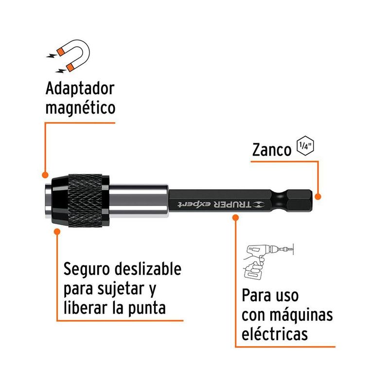 Extensión Magnética de Poder 3X1/4 Plg