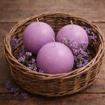 Vela Decorativa Esférica Lila No. 9