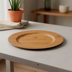 Plato Base Decorativo Redondo 33 cm Café