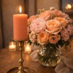 Vela Decorativa Cilíndrica Naranja Peach J4