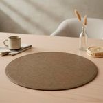 Individual para Mesa Redondo 38 cm Café con Textura