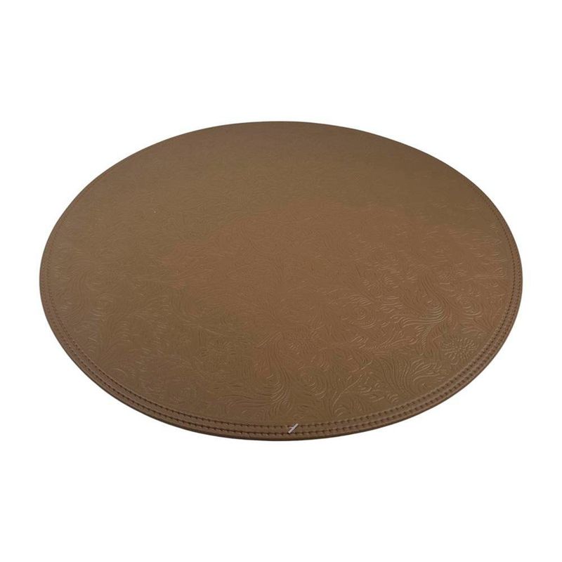 Individual para Mesa Redondo 38 cm Café con Textura