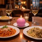 Vela Decorativa Esférica Lila No. 2