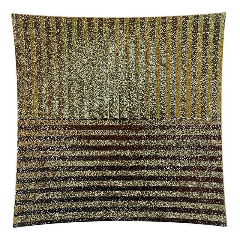 Plato Base Decorativo Cuadrado 30 x 30 cm Dorado Texturizado