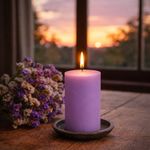 Vela Decorativa Cilíndrica Lila J4