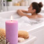 Vela Decorativa Cilíndrica Lila J4