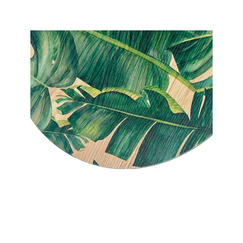 Plato Base Decorativo Redondo 33 cm Hojas Tropicales
