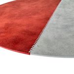 Individual para Mesa Redondo Decorativo 38 cm Gris y Rojo