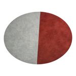 Individual para Mesa Redondo Decorativo 38 cm Gris y Rojo