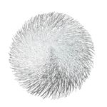 Individual para Mesa Redondo Decorativo 38 cm Plateado