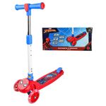 Monopatín Infantil de 3 Ruedas con Luz LED Diseño Spiderman