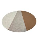 Individual para Mesa Redondo 38 cm Café, Gris y Beige