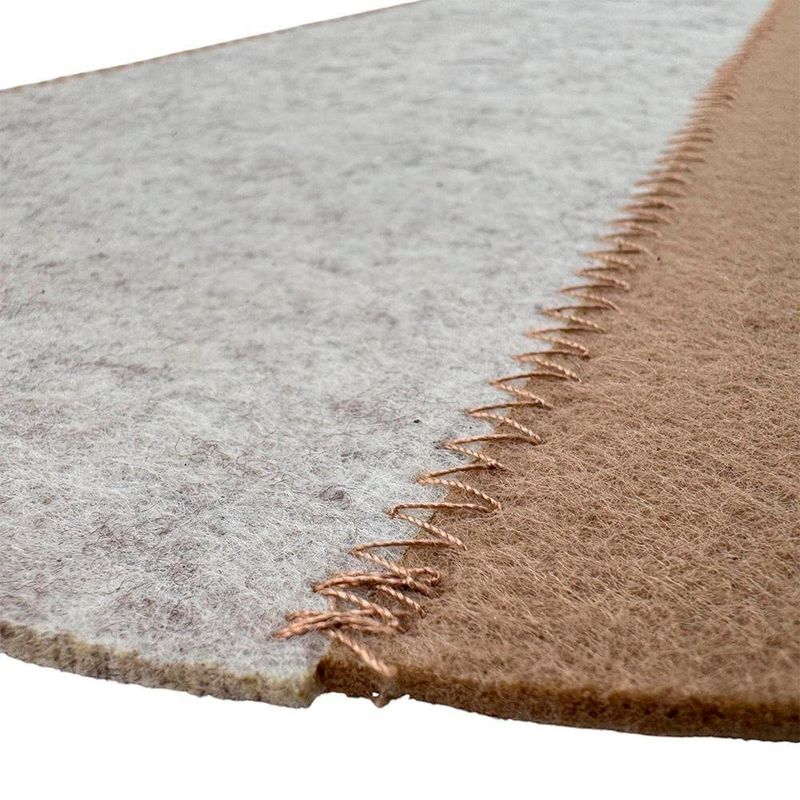 Individual para Mesa Redondo 38 cm Café, Gris y Beige