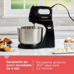 Batidora de Pedestal 2 en 1 Black & Decker de 4.48 L Color Negro