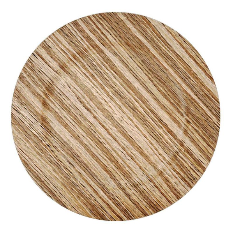 Plato Base Decorativo Redondo 33 cm Acabado Madera