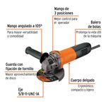 Esmeriladora 4-1/2 Plg de 700 W