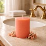 Vela Decorativa Cilíndrica Naranja Peach J3