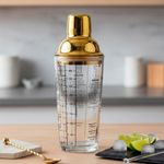 Coctelera de Vidrio con Tapa Metálica 13.5 Oz