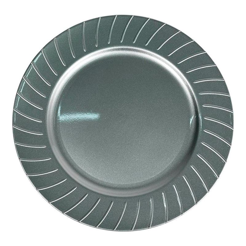 Plato Base Decorativo Redondo 33 cm Plateado