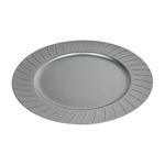 Plato Base Decorativo Redondo 33 cm Plateado