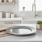 Plato Base Decorativo Redondo 33 cm Plateado