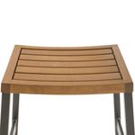 Set de 2 Bancos de Jardín Oris de Aluminio y Madera Color Gris con Café