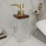 Dispensador de Jabón Decorativo para Baño Color Transparente