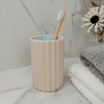 Vaso Texturizado para Baño en Color Bone