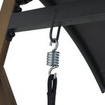 Sillón Columpio para Exterior con Techo Color Gris 136 x 195 x 173 Cm