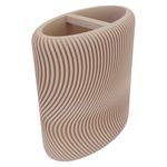 Porta Cepillo Texturizado para Baño Color Beige