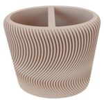 Porta Cepillo Texturizado para Baño Color Beige