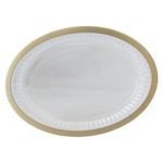 Jabonera Decorativa para Baño Transparente con Borde Dorado