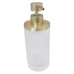 Dispensador de Jabón Transparente con Dorado