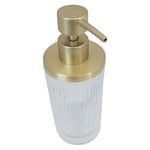 Dispensador de Jabón Transparente con Dorado