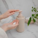 Dispensador de Jabón Texturizado para Baño Color Bone