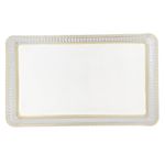 Bandeja Decorativa para Baño Transparente con Base Dorada