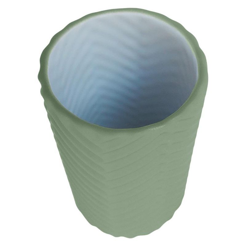 Vaso Texturizado para Baño Color Verde Mate