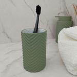 Vaso Texturizado para Baño Color Verde Mate