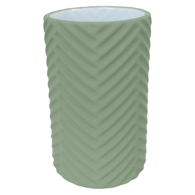 Vaso Texturizado para Baño Color Verde Mate