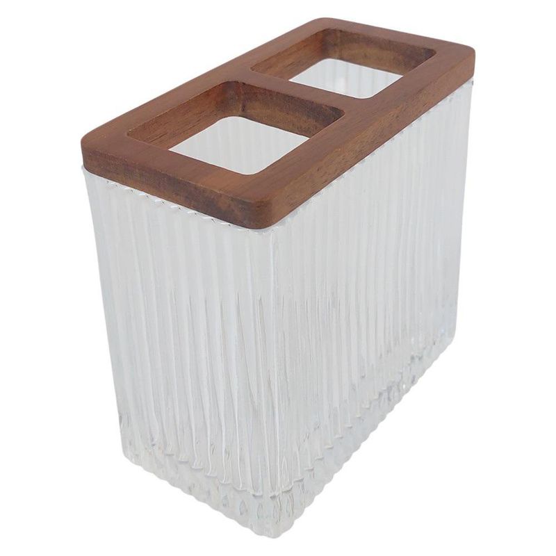 Porta Cepillo Decorativo para Baño Color Transparente