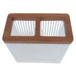 Porta Cepillo Decorativo para Baño Color Transparente