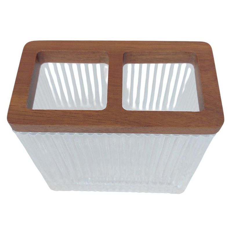 Porta Cepillo Decorativo para Baño Color Transparente