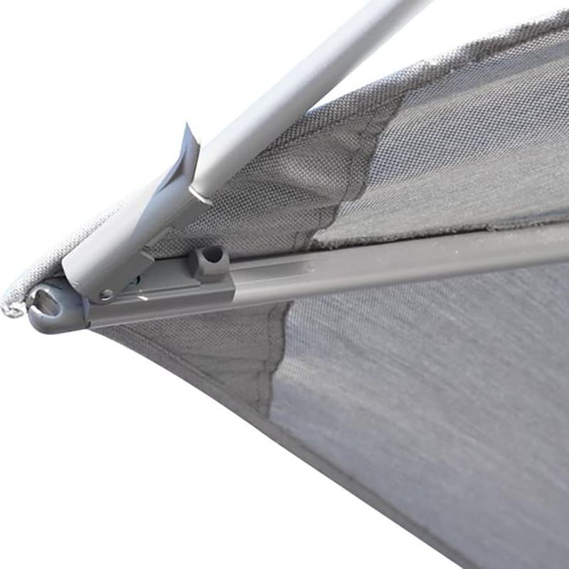 Sombrilla Rectangular Doble Sombra de Aluminio de 620 x 295 cm Color Gris