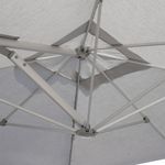 Sombrilla Rectangular Doble Sombra de Aluminio de 620 x 295 cm Color Gris