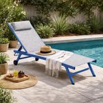 Silla Asoleadora de Aluminio Kim Azul