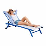 Silla Asoleadora de Aluminio Kim Azul